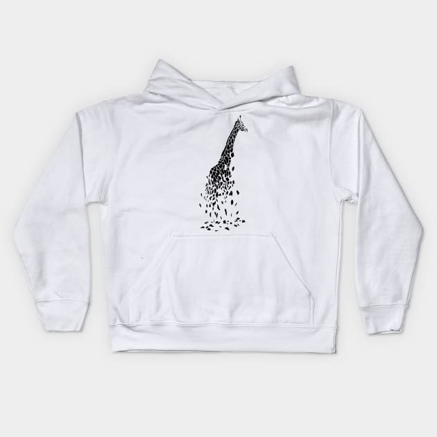 Falling giraffe Kids Hoodie by JJtravel